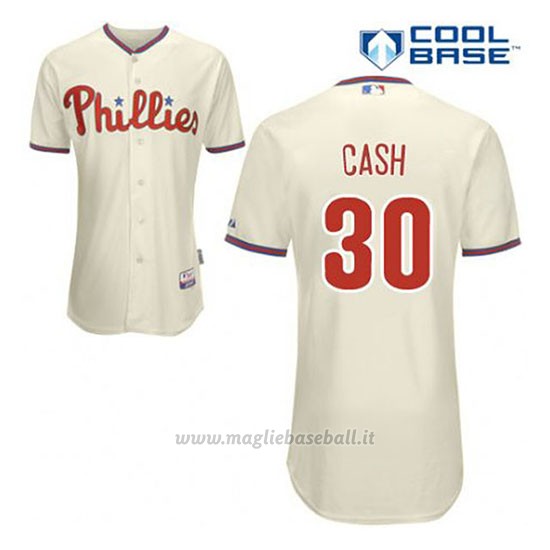 Maglia Baseball Uomo Philadelphia Phillies Dave Cash 30 Crema Alterner Cool Base